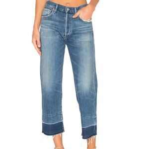 Citizens of Humanity Premium Vintage Cora Crop Undone Hem Jeans sz 26